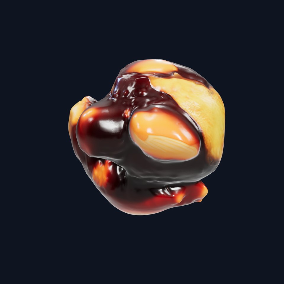 Roasted Chicken Slice Model Pack with Sauce and Garnish